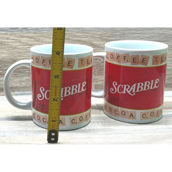 Scrabble Board Game Coffee Mug Set Tea Cocoa Cup Retro Game Night - Picture 4 of 9